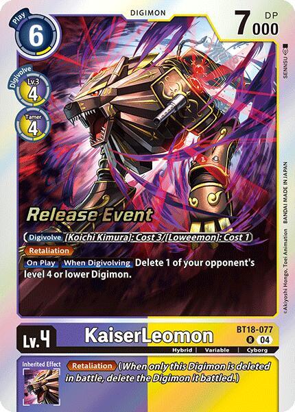 KaiserLeomon - BT18-077 - R - Foil - Release Event